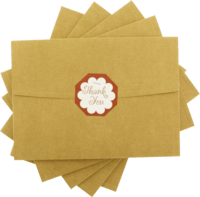 13x18 Kartpostal - "Thank You" Etiketli Kraft