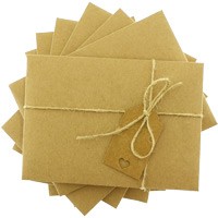 kartpostal - Etiketli & İpli Kraft