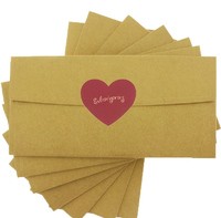 dikdörtgen - "Evleniyoruz" Etiketli Kraft Davetiye Zarfları