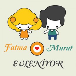 Karikatür Aşıklar - Düğün Davetiyeleri