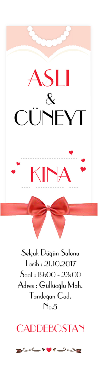 Aşk Uğruna | Tasarım Davetiye | Modern Davetiye