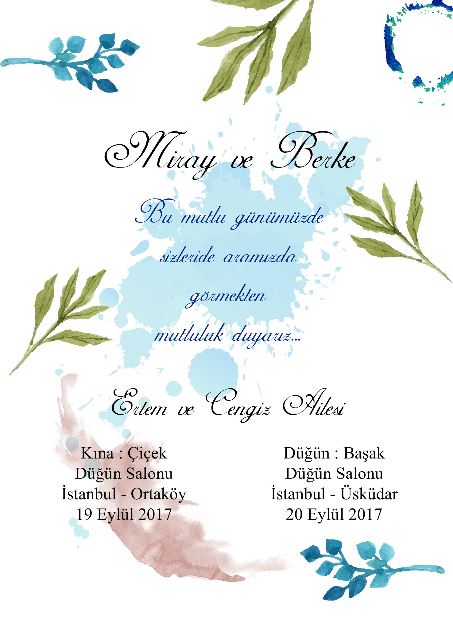 Sonsuza Dek Romantik | Davetiye Örnekleri | Düğün Davetiyeleri | Nişan Davetiye