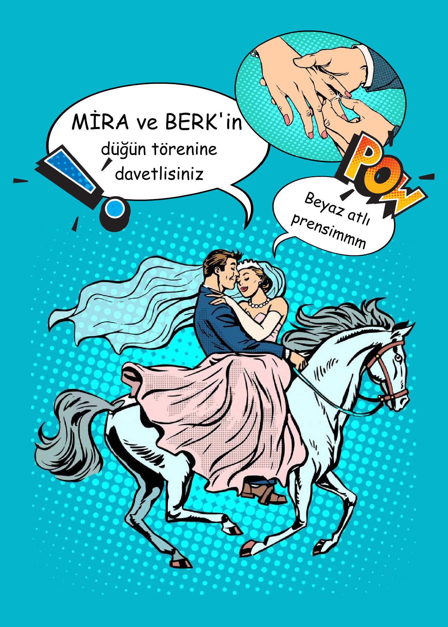 Beyaz Atlı Prens | Düğün Davetiye Örnekleri | İlginç Davetiyeler | Uygun Fiyat 